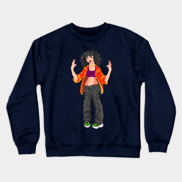 Street girl Crewneck Sweatshirt by Right-Fit27